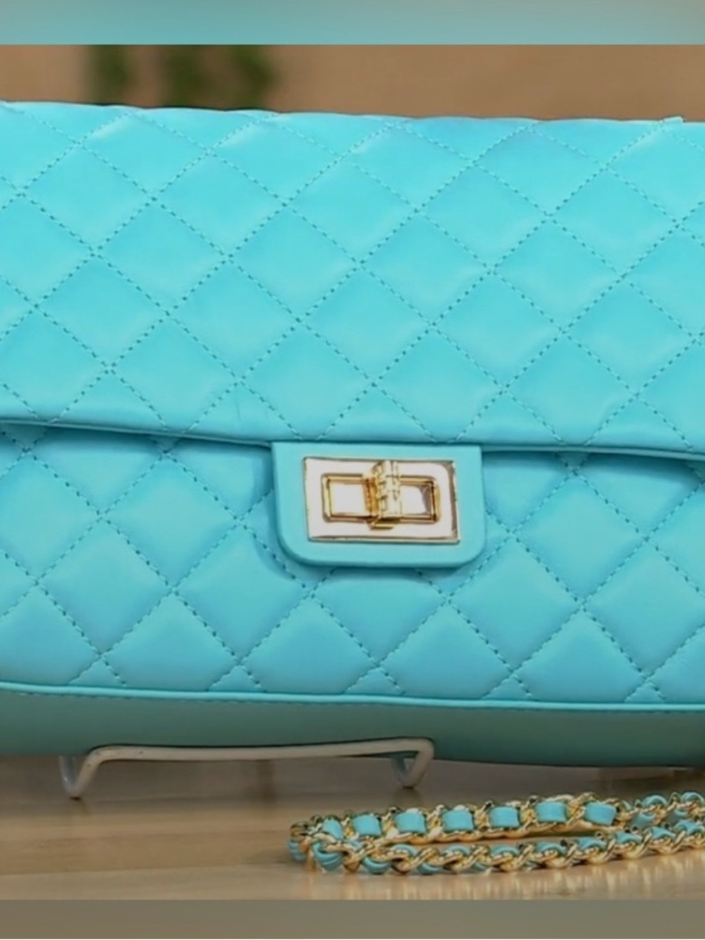 G by Giuliana Quilted Turquoise Crossbody Bag - Picture 11 of 11